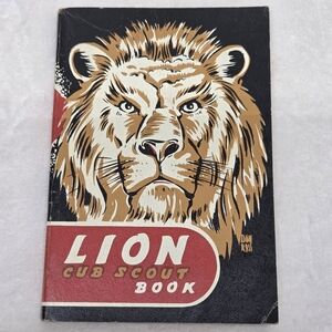 Vintage 1948 Lion Cub Scout Book BSA Handbook Mid-Century Ephemera
